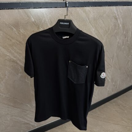 Moncler Pocket T-Shirt Black With Side Logo