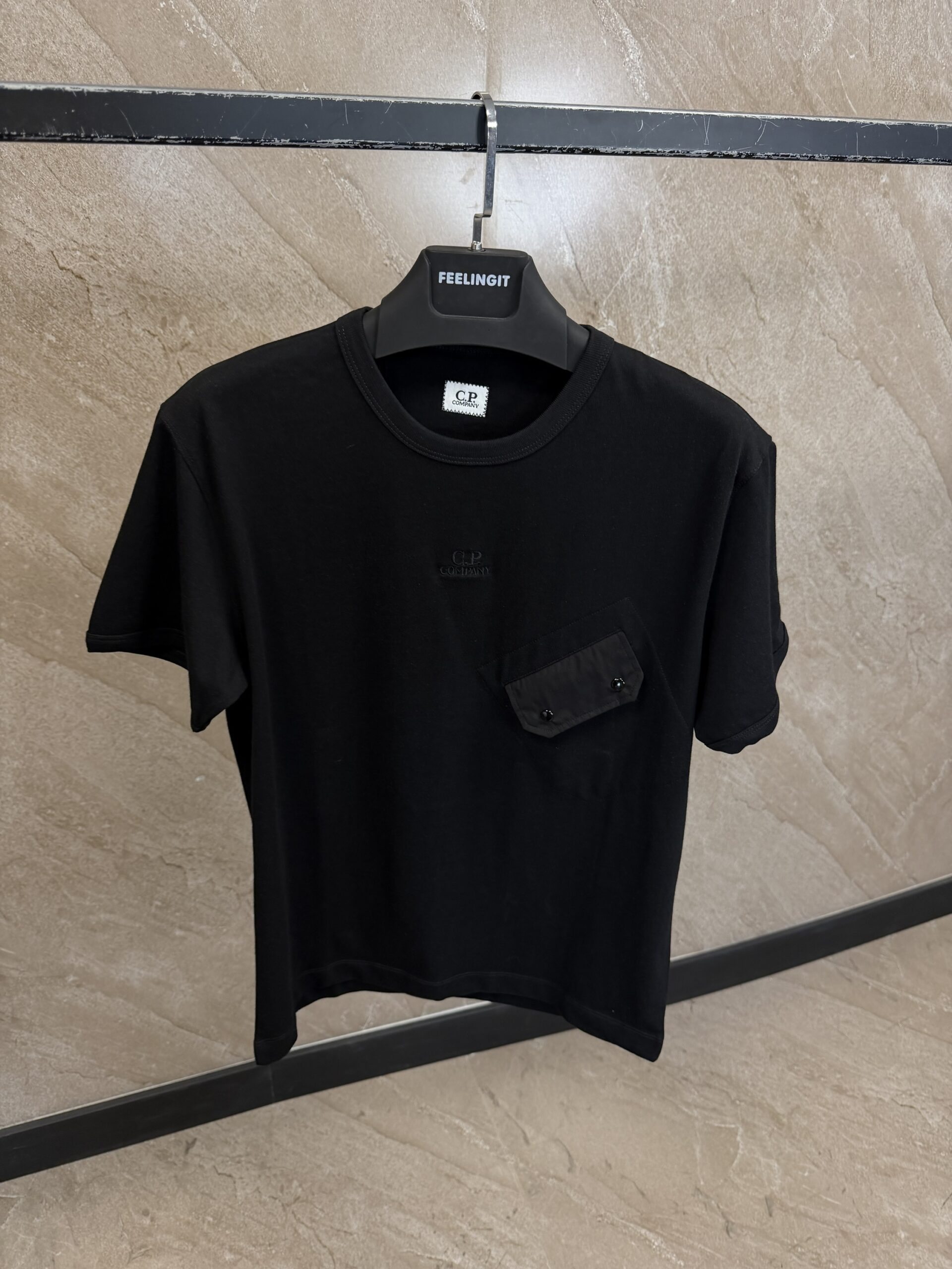 img_0384 CP Company Black T-Shirt Black Logo - Afbeelding 1