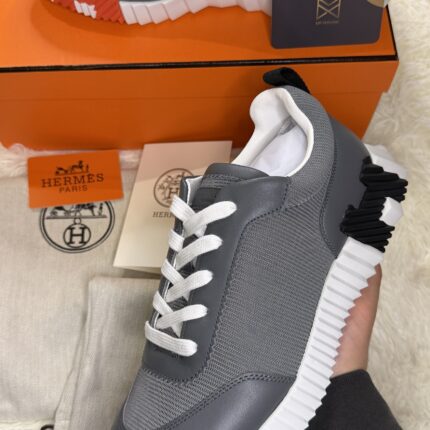 Hermès Bouncing Sneaker Grey & White Orange H