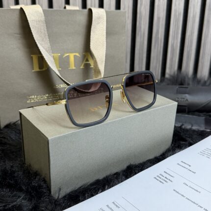 Dita Flight 006 Gold With Dark Glasses Thick Frame