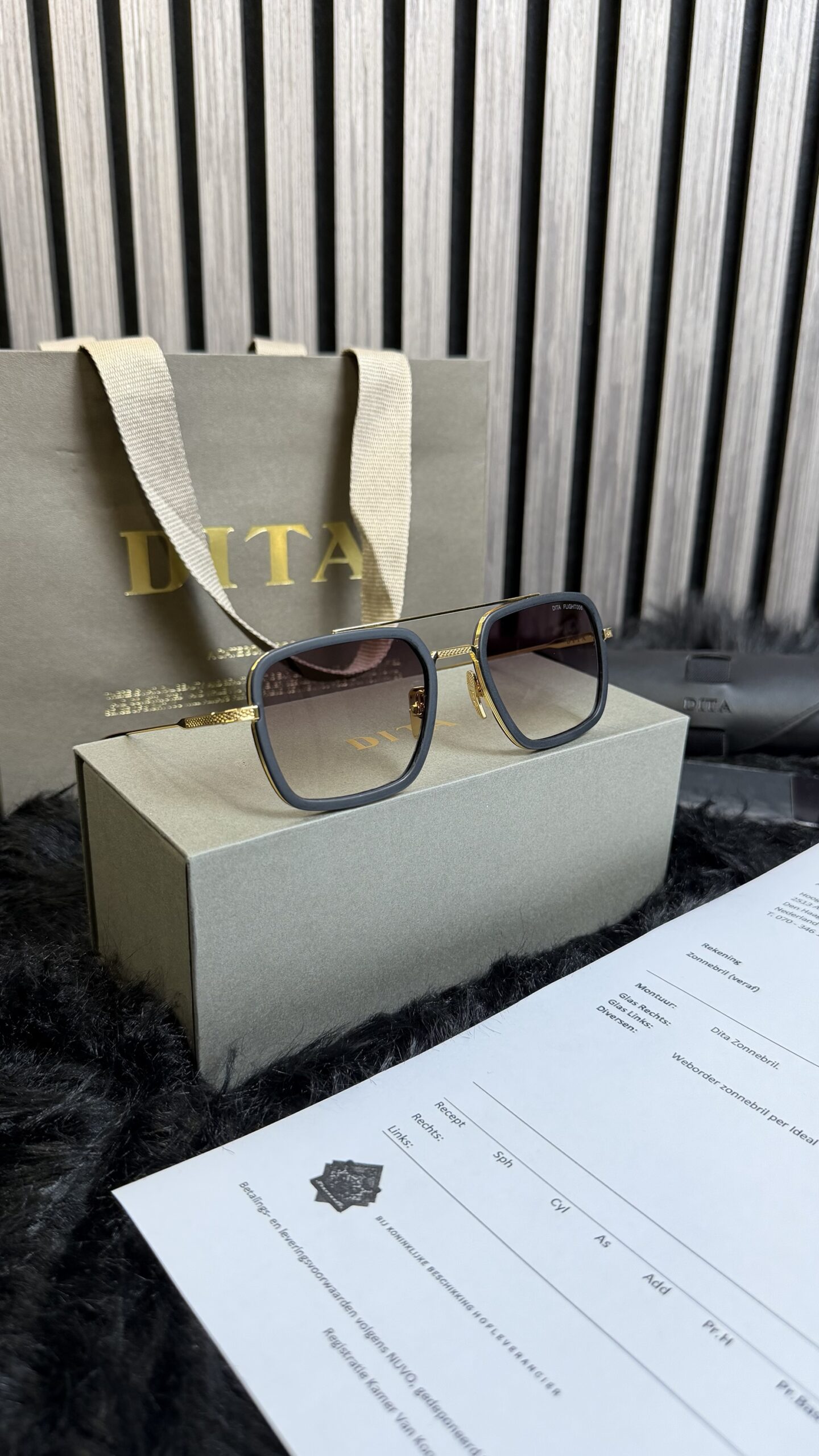 img_1331 Dita Flight 006 Gold With Dark Glasses Thick Frame - Afbeelding 1