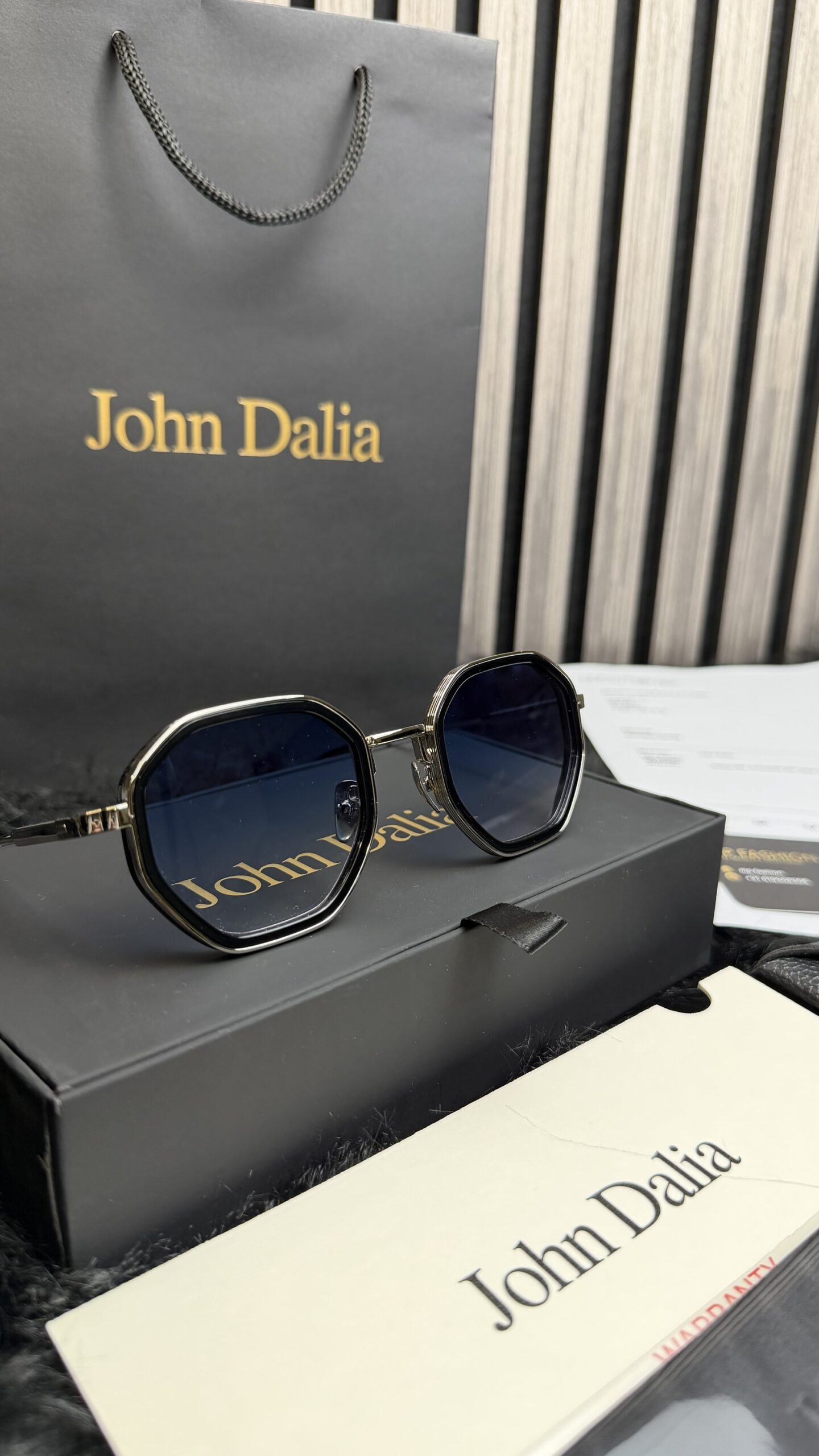 img_1343 John Dalia Harrison Silver With Blue Glasses - Afbeelding 1