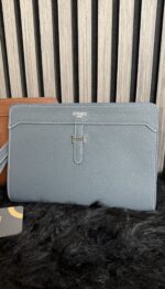 Hermès Clutch Bag Blue Grey