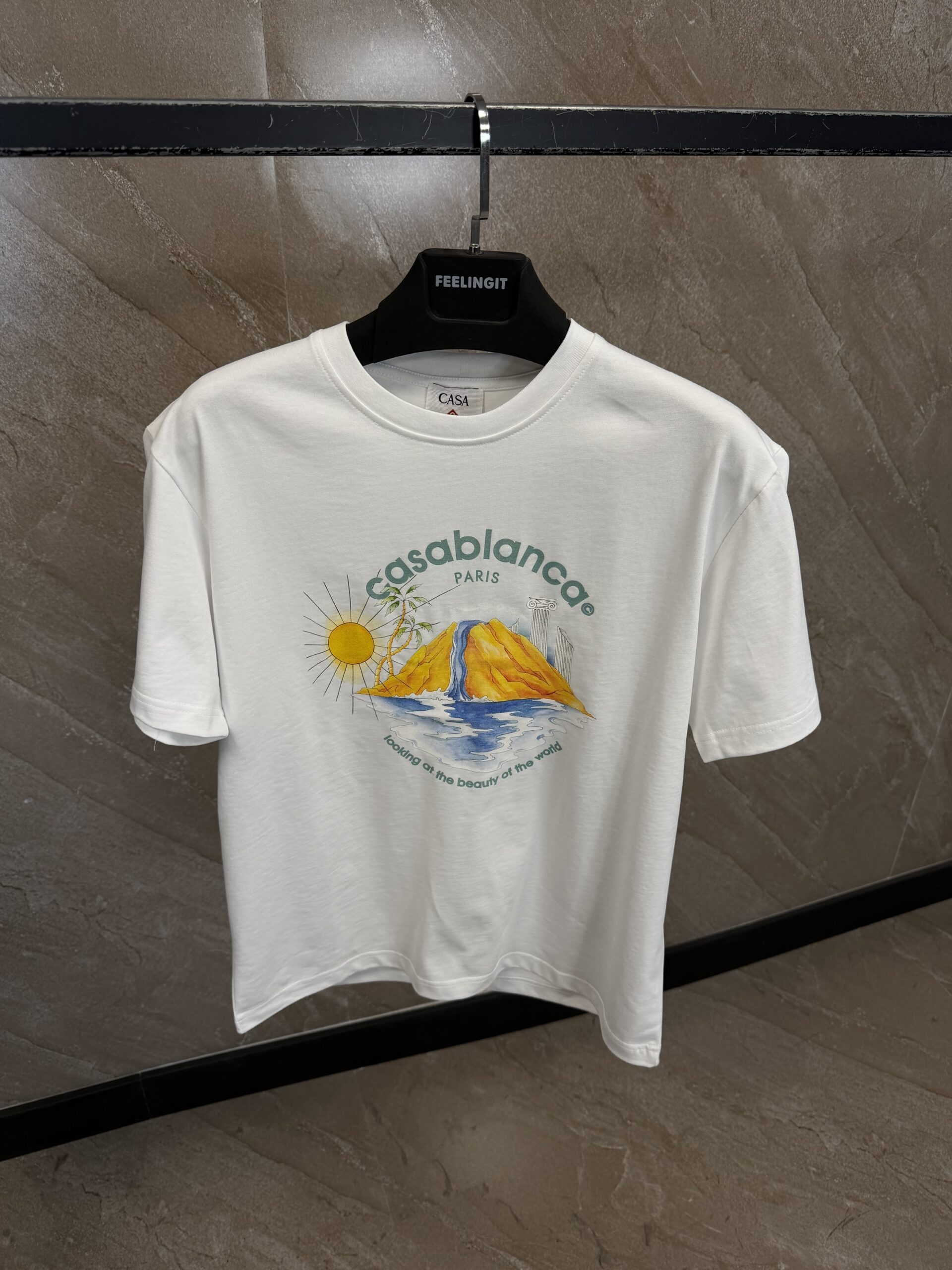 img_2455 Casablanca Looking At The Beauty Of The World T-Shirt White - Afbeelding 1