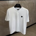 Moncler White T-Shirt Black Logo