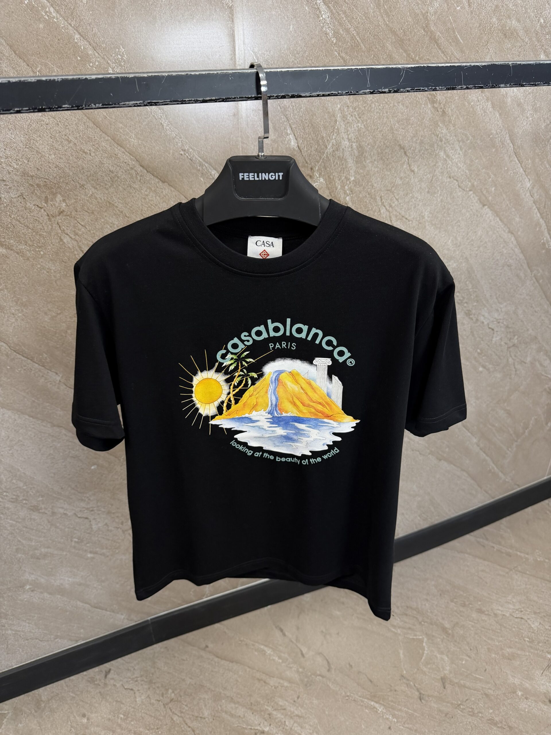 img_2472 Casablanca Looking At The Beauty Of The World T-Shirt Black - Afbeelding 1