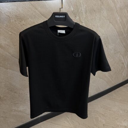 Dior CD Black T-Shirt Black Logo
