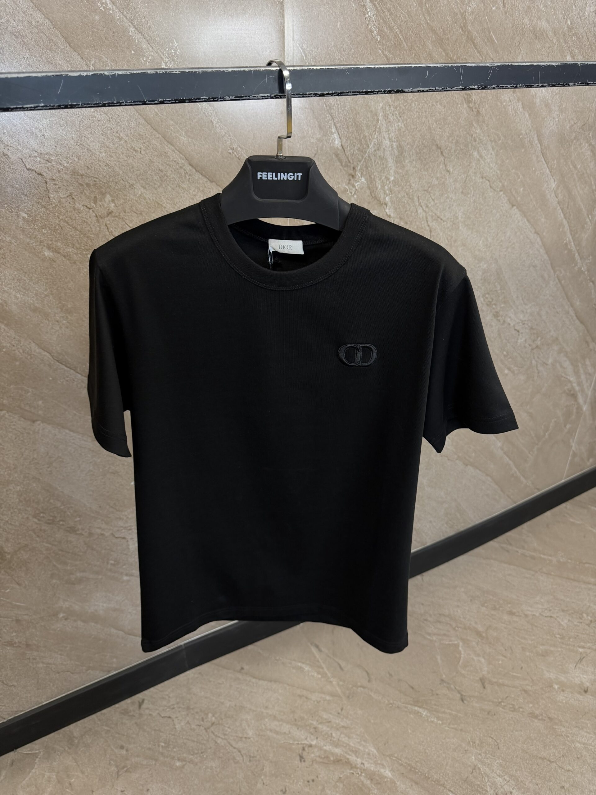 img_2513 Dior CD Black T-Shirt Black Logo - Afbeelding 1