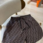 Fendi Swim Shorts Brown With Free Swim Shorts Bag