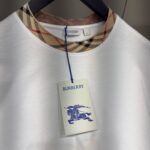 Burberry Check Trim Cotton T-Shirt White