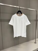 Burberry Check Trim Cotton T-Shirt White - Afbeelding 2