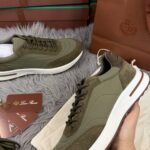 Loro Piana Weekend Walk Sneaker Olive Green