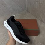 Loro Piana Weekend Walk Sneaker Black & White