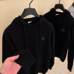 Loewe Black Hoodie Blue Logo